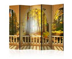 murando Paravento Natura 225x172 cm Stampa bilaterale su Tela in TNT 100% Non Trasparente Parete Divisoria Interno Separatore Stanza Pieghevole Decorazioni Foresta d-C-0115-z-c