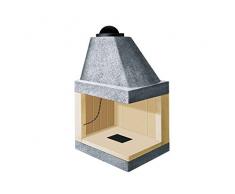 CAMINO CAMINETTO REFRATTARIO CUCINA LEGNA 50 MC ANGOLO REVERSIBILE VZ 80 KD-KS