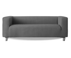 Milica Copridivano Modello Klippan Bracci Divano Alti Tessuto elasticizzato Morbido Aruba - Colore Grigio