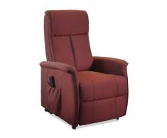 Poltrona Relax Motorizzata Reclinabile, 2 Motori, SIENA, Microfibra Rosso, 82 x 75 x 110cm