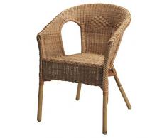 Ikea Agen - Poltrona in rattan e bambù