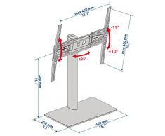 Meliconi TV Stand 400, Supporto TV da Mobile, Vesa 200-300-400 mm, Nero