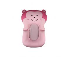 belupai Tappetino per il bagnetto Neonato Pieghevole Vasca da bagno per bambini Pad Sedia Mensola Vasca da bagno neonato Sostegno infantile Cuscino Mat(Scimmia rosa)