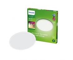 Philips Lighting Plafoniera con LED integrato SuperSlim, per esterni, IP54, 2700K, Bianca