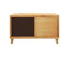 Rebecca Mobili Madia Bassa Mobile Basso Ingresso Sala 2 Ante Scorrevoli Legno Marrone Design Moderno (cod. RE6056)