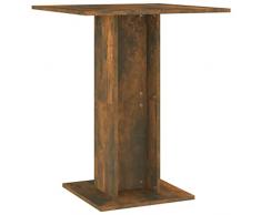 vidaXL Tavolo da Bistrot Rovere Fumo 60x60x75cm in Legno Multistrato