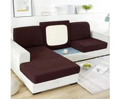 SYT-MD Copri Divano con Penisola Copriseduta per Divano Elasticizzato Universale,Fodera,1 2 3 4 Posti Coprisedile per Divano Fodere per Cuscini per Divani, Protezione Cuscino del Divano