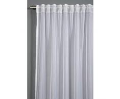 GARDINIA Tenda con Occhielli Nascosti e Nastro Integrato, Voile Uni, Traslucido e trasparente, Bianco, 300 x 245 cm