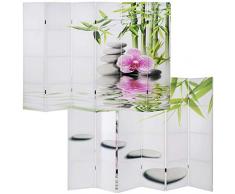 Mendler Paravento divisore Doppia Immagine 6 Pannelli T234 240x180cm Ko Samui