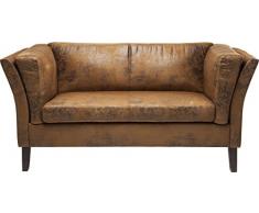 Kare Design - Canapee 2 Posti in Eco-divano in stile Vintage, in Tessuto, Marrone