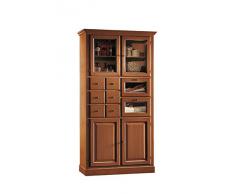 Lo Scrigno Arredamenti, Dispensa Da Cucina 4 Porte 8 Cassetti Tinta Noce W513/N