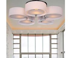 ALFRED® Lampadario in acrilico con 5 luci (finitura cromata), montaggio a filo della luce di soffitto Apparecchio per lo studio / ufficio, camera da letto, Soggiorno
