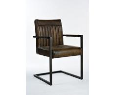 Way Home Store Sedia Poltrona Industriale Sala da Pranzo Ecopelle Vintage Industrial Salotto Loft Modello Andrew