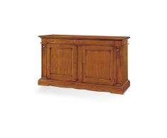 InHouse srls Credenza, Arte povera, in Legno massello e MDF con rifinitura Bassano - Mis. 220 x 60 x 115