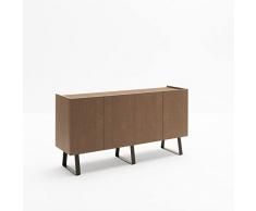 ARHome Madia Urban, 160 x 42 x 84, Corten, Credenza 4 Ante, Made in Italy