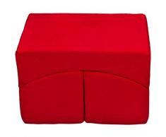 Velinda Poltrona Relax,Pouf,Pieghevole,mobili cameretta Bimbo Giochi (Colore: Rosso)