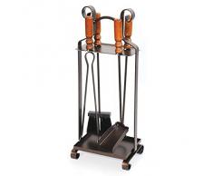Set camino in ferro battuto, mod. Cortina