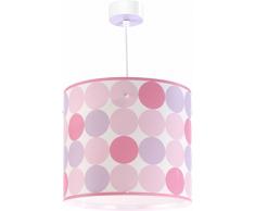 Dalber - Lampada da soffitto, a sospensione rotonda, colore: rosa