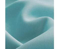 Deconovo Tende Finestre Soggiorno Oscuranti Termiche Isolanti con Passanti per Interni 132x214cm Azzurro 2 Pannelli