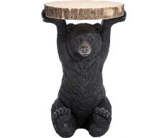 Kare Design, tavolino Animal Bear, Ã40cm, tavolino rotondo piccolo in legno, figura animale come insolito tavolo da salotto (H / W / D) 54x40x40cm