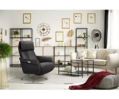 Scandico Poltrona Relax, Pelle, Nero/Nero, One Fits all