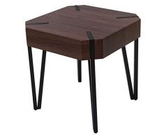 Mendler Tavolino da Salotto Kos T574 Legno di pioppo Rivestito 50x50x52cm Colore Rovere Marrone