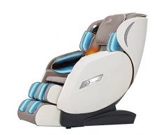 MassaMAX MF600 Poltrona Massaggiante, Massaggio Shiatsu per tutto il corpo con Posizione a gravità zero, rullo per i piedi, airbag, Terapia di calore e altoparlante Bluetooth (Beige)