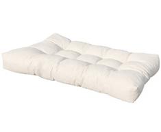 SET CUSCINI PER DIVANI PALLET BANCALI Seduta 120x80x15 cm + Schienale 120x42x10-18 cm - COLORE PANNA