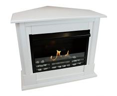 Kaminbau Mierzwa angolo Camino Caminetto Ciminiera a gel et etanolo Rafael Deluxe Royal - Bianco