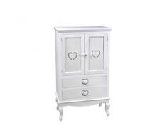 Gicos CREDENZA H120 CM 2 Ante 2 CASSETTI Shabby Cuore Chic PROVENZALE 664236