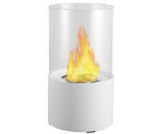 STUFA CAMINETTO BIANCO BIOCAMINO A BIOETANOLO Ø 16x27H cm. cm PER USO INTERNO/ESTERNO