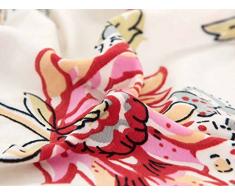 LINGJUN Colorful Cassa del Fiore Stampa Divano Lounge Copridivani Stretch Home Elastico Arms Hotel Mobili di Protezione (Fiore rosa, 4 posti 235-300cm)