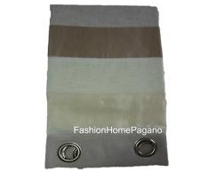 fashionhomepagano Pannello Tenda con Borchie Semitrasparente Disegno fasciato 140x280 cm