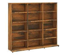 vidaXL Mobile Porta CD Rovere Fumo 102x23x89,5 cm in Legno Multistrato