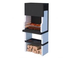 Barbecue in muratura da Giardino Esterno LINEA VZ modello STOCCOLMA, funziona a legna e carbonella