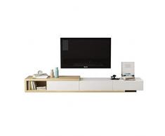 Lowboard in Living Room for Soggiorno Camera da Letto TV Moderna unità TV Mobile TV Stand portaoggetti della consolle Cassetti TV Media Center Angolo (Color : White, Size : 230-290x33x40cm)