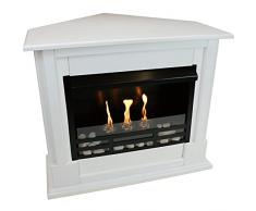 Kaminbau Mierzwa angolo Camino Caminetto Ciminiera a gel et etanolo Rafael Completa Royal - Bianco