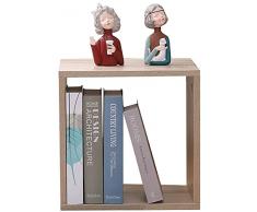 Etnicart Cubo arredo portaoggetti Libreria Scaffale Rovere 35x30x35 Legno MDF mensola scaffale Design Ufficio Ingresso Soggiorno cubo portaoggetti libreria cubi cubi arredo comodino stretto