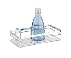 Wenko 20409100 - Mensola da doccia, in acciaio INOX, 26 x 6 x 17 cm