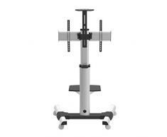 Universale Mobile TV Stand Ruote Rolling TV Cart per 40-70 Pollici Schermo Piatto, 360 ° di Girevole, Camera da Letto Soggiorno, Ufficio conferenze, Sala Reception, Mostra