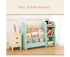 Book Shelf Child Bookshelf Libreria per Bambini Scaffale da Terra Scaffale per Libri di Grande capacità per Bambini (Color : Green, Size : 118 * 91CM)