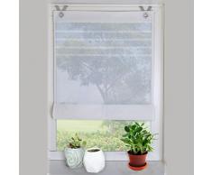 Tenda con occhielli Kessy, trasparente, in voile, confezione da 1, Poliestere, bianco, BxH 45*140cm