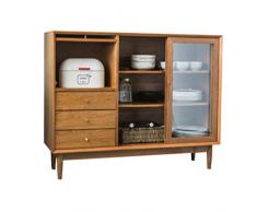 GFBVC Credenza Legno di ciliegio Accent Buffet Server Moderna Ingresso Mobile Bar Bagagli Voce della Tabella di Soggiorno-Pranzo (Color : Wood, Size : 130X40X77CM)