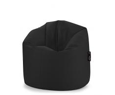 EXTROITALY Radical XL Nero POUFF PUF Puff Pouf Sacco Morbido Ecopelle PVC 85X130 cm RIEMPITA con POLISTIROLO