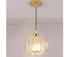 Mengjay Lampada a Sospensione Moderna in Cristallo,Mini Plafoniera Moderna da Incasso Rotonda,E27 Hanging Lampade in Cristallo per Cucina Sala da Pranzo Ingresso Corridoio Camera da Letto,Doro