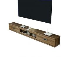 YUZDNM Mobile TV, Mobile TV Basso, Console Multimediale A Parete, Mensola Mobile TV 120/140/160 Cm, Mensola Audio Video, Pensile Camera Da Letto (Color : A, Size : 160X25X24CM)