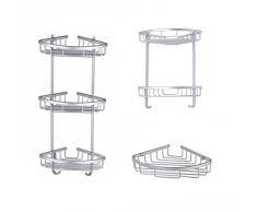 Bluelover Strato In Alluminio Parete Bagno Montati Angolo Doccia Caddies Deposito Dello Scaffale Rack Titolare -3