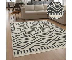 Paco Home Tappeto Salotto Moderno Soggiorno Lavabile in Lavatrice Motivo Scandinavo Motivo Boho, Dimensione:120x160 cm, Colore:Antracite 2