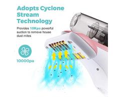 Aspirabriciole e Aspirapolvere Portatile, Houzetek Aspirapolvere Anti Acari con Lampada UV, Ideale per Materassi, Cuscini, Letto, Coperte, Divani Ecc.