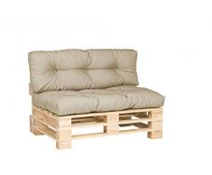 Cuscini per mobili in pallet trapuntati e imbottiti, per divani, per interni ed esterni, per salotto, terrazza, giardino, ampia scelta di colori e dimensioni